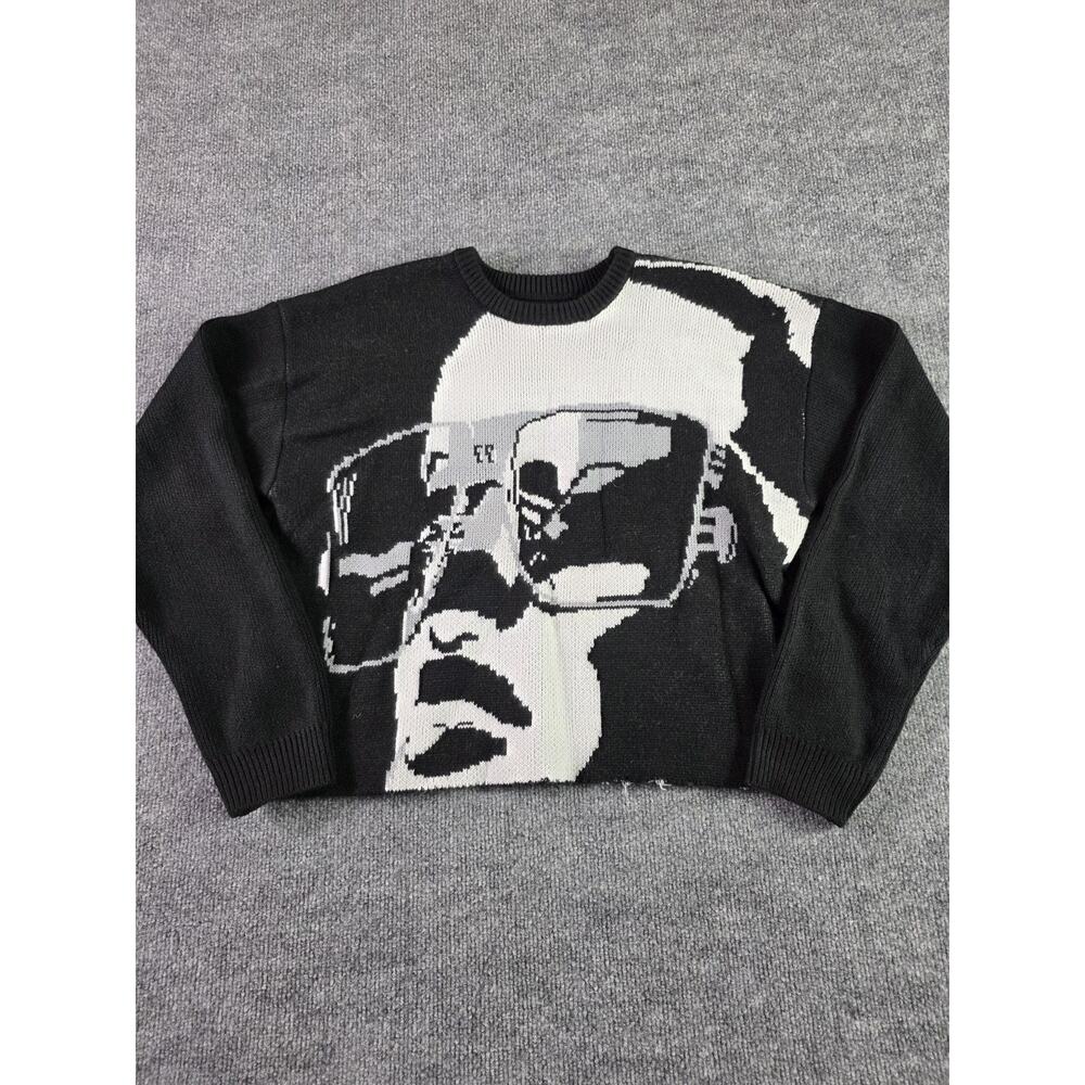 Urban Outfitters Celebrity Sweater Size Small Cropped Crop Top Knit Black